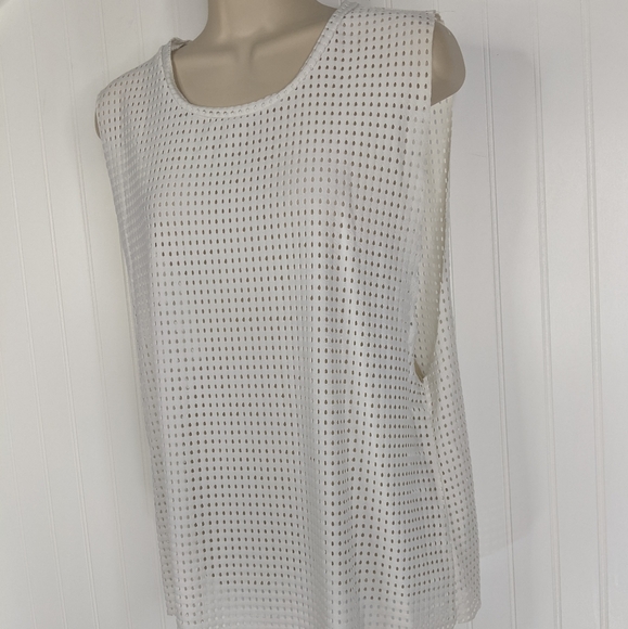 ONZIE Molly White Mesh Drop Arm Tank Sz S/M - Picture 5 of 14